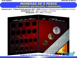 Monedas de 5 pesos. album imperial coleccionador de lujo en Veracruz | Clasf aficiones-y-ocio