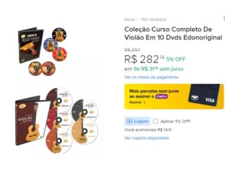 Coleção Curso Completo De Violão Em 10 Dvds Edonoriginal Amaralina - Cursos de teatro, dança e música 