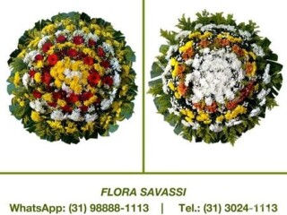 Coroa de flores Velório Parque da Ressurreição em Vespasiano Centro-Sul - Serviços especializados 